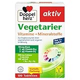 Doppelherz Vegetarier Vitamine + Mineralstoffe - Abgestimmte Nährstoffe für Vegetarier und Veganer – 3er Pack (3 x 100 vegane Tabletten)