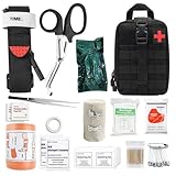 KUWUNG Erste Hilfe Set, Erste Hilfe Set outdoor, Medizinische Taktische Tasche, Erste Hilfe Set Auto, Verbandskasten Auto Survival Ausrüstung, Tourniquet First Aid Kit Militaryfür Camping,Trauma Kit