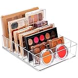 JessLab Eyeshadow Palette Makeup Organizer, Acryl 7-Section Divided Make up Organizer und Lagerung für Bad Eitelkeit Arbeitsplatte(Transparent, XL)