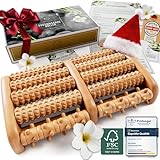 HELDSON® Fußmassageroller Holz - FSC®100% - Fußmassagegerät - Massage Roller für Fußmassage - Foot Massager - Fussmassageroller - Fussmassagegerät - Massagegerät für Füße - Fersensporn