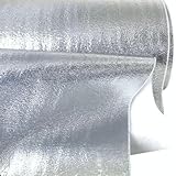TOLKO Kälte und Wärme isolierender Thermostoff mit silber Thermo-Beschichtung Sonnenschutz Stoff Meterware blickdicht Beschattung Hitzeschutz Stoffe zum Nähen (Silber)