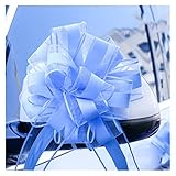 TENVORA Riesenschleife,Geschenkschleife Groß 10 stücke Große Auto Bogen Extra for Autos Geburtstag Weihnachten Geschenke Geschenkdekoration Hochzeit Zug Bögen(Blue)