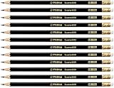 STABILO - Bleistift mit Radierer - Swano in schwarz - 12er Pack - Härtegrad HB