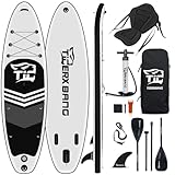 TIGERXBANG Aufblasbares Stand Up Paddle Board SUP Board mit Kajaksitz |320x82x15cm| 305x82x15cm| für Erwachsene/Kinder| ISUP Paddleboarding Komplettpaket