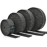 Terrassenpads Rollen 50 mm / 80 mm x 3mm 6mm 8mm 10mm 20mm | Unterleger aus Gummigranulat | Länge, Breite, Stärke und Menge auswählen (1, 2000mm x 50mm x 3mm)