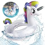 Schwimmring Einhorn, Darryy Schwimmtiere Einhorn, Schwimmparty, Einhorn Schwimmtier, Schwimmreifen, Schwimmring, 90 * 55cm, Sommer, Strand
