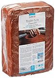Glorex 6 8073 005 - Töpferton unschamottiert, 5 kg in terracotta, geschmeidig und leicht zu verarbeiten, ohne Schamottanteil, lufthärtend und brennbar, für Töpferscheibe geeignet, 22 x 15 x 7 cm