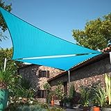 ShadeMart Sonnensegel, dreieckig, SMTAPT16, 33 x 33 cm, türkis, UV-beständig, strapazierfähig, 33 x 3 m