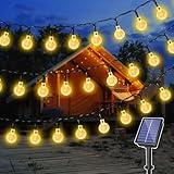 Ollny Solar Lichterkette Aussen 5M 30 LED, IP65 wasserdicht Lichterkette Außen Solar mit 8 Modi, Solar Lichterkette Outdoor für Garten Terrasse Balkon Hochzeit(Warmweiß)