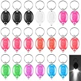 BAIFULAI 20 Stück Mini Taschenlampe Schlüsselanhänger, LED Mini Taschenlampe, Kinder Handlampe Bunt Kindertaschenlampe Spielzeug für Mitgebsel Gastgeschenk, Camping, Outdoor, Wandern, Farbe zufällig