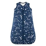 Mosebears Baby Schlafsack Winter 2.5 Tog,100% Baumwolle Baby Winterschlafsack für Babys 0-24 Monate,(Navy Blue,S(0-6 Monate))