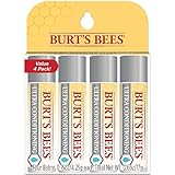 Burt's Bees Lip Balm Easter Basket Stuffers, Moisturizing Lip Care, 100% Natural, Ultra Conditioning with Shea, Cocoa & Kokum Butter (4 Pack)