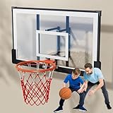 GFLCWYP 44' Basketball Korb Outside Mit Bruchsicherer Rückwand Und Robustem Rand, Basketballkorb Wandmontage Verstellbarerideal Für Fitnessstudios, Garagen Und Schulen