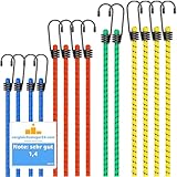 10er Expander mit Haken - Extra Starke Spanngummis - Gepäckspanner zur Befestigung - Spanngurte zur Ladungssicherung bei Transport - Autozubehör