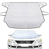 Frontscheibenabdeckung Winter, 153 * 125CM Windschutzscheibenabdeckung Auto Abdeckplane Winter Scheibenabdeckung Auto Winter Groß Die Gegen Schnee, EIS, Frost, Staub, Sonne