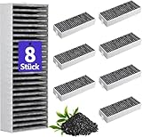 Aktivkohlefilter, 8 Stück Dunstabzugshaube Aktivkohlefilter für Constructa CCZ9VRCRCR0 17006669/ Gaggenau CA282111/ Siemens HZ9VRCR0 17004796/Bosch HEZ9VRUD0 17004811/Neff Z821VR0 17004806