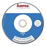 Hama Reinigungs-CD für CD-Player (Laser Reinigung, Reinigungs CD für CD Player mit Laufwerkschublade, Reinigungsdisc, Reinigungscd, Trockenreinigung Laseroptik), silber