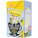 Cupper Bio For You Selection, Tee Geschenkset zu Weihnachten, Valentinstag, Muttertag, Geburtstag, Früchtetee, Kräutertee, 24 ungebleichte, plastikfreie Teebeutel