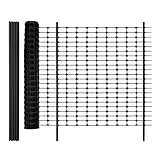 Signstek Begrenzungszaun, mobiler Zaun 25m lang,100 cm hoch, 25×115cm hoch Pfähle, 100×Kabelbindern, Hundezaun Hühnerzaun Gartenzaun, Schwarz