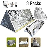 Wady 3-in-1 Notfall-Decke, -Zelt und -Schlafsack, Hitze-reflektierend, wasserdicht, Mylar, Thermo-Schutz, Überlebensausrüstung zum Camping/Wandern