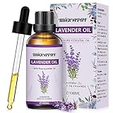 Migcaput Ätherische Öle lavendelöl 100 ml,100% Natürliche ätherische Öle, Ätherisches Aromatherapieöl von Erstklassige Qualität, Duftöle für Diffusor, Luftbefeuchter, Entspannen, Massage, Bad