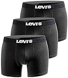 Levi's Herren Boxershort Print Limited Black Edition 3er Pack - Black New One - Gr. L