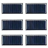 Packung mit 6 ZONADAH 50ma 5V Mini-Sonnenkollektoren, Teigladegerät, DIY Home, Science School Projekte, Camping, Angeln, Wandern Outdoor Garten Licht Ladewerkzeuge