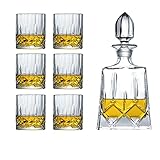 GDJZXD Whiskeyglas, Altmodische Cocktailgläser, 200 Ml, Trinkgläser Für Bourbon, Schwere Gläser Mit Boden, Schnapsbecher-Set, Wodkaglasbecher Scotch-Glas-Likörgläser, 2Er-/4Er-/6Er-Pack (Set Mit 6 Bec