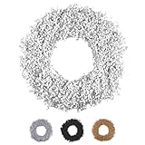 PHILARO Flachskranz Ø 40cm Weiß - kein Plastik I Trockenblumen Premium Qualität aus Europa - Trockenblumenkranz - Türkranz - Tischkranz - Wandkranz - Flachskranz