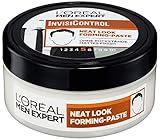 L'Oréal Men Expert Neat Look Forming Paste für Männer, Haar Styling Wax für gepflegte und natürliche Haarstylings, Herren Haarwachs Pomade für ein mattes Finish, InvisiControl, 1 x 150 ml