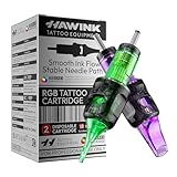 HAWINK Tattoo Nadeln Set 50 Stk. Einweg RGB Cartridges #12 Standard Round Liner und Round Magnum 3RL 5RL 7RL 7RM 9RM 15RM Durchmesser 0,35mm Professional Tattoo Maschine Zubehör EN20-FG-50KIT-U