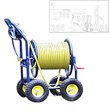 Gartenschlauchwagen für den Außenbereich, große Kapazität, Schlauchwagen für einfache Lagerung und Mobilität in Gärten, Obstgärten und Gemüsebeeten