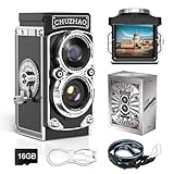 Retro Mini Digitalkamera, CHUZHAO 1080P FHD Video 12MP Autofokus Retro Kamera mit 16G Karte Doppelfilter Fotokamera, USB Kompakt Vintage Digitalkamera für Anfänger Teenager Kinder Erwachsene