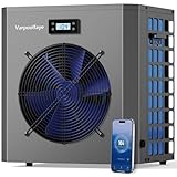 Varpoolfaye 5KW Elektrische Pool Wärmepumpe Für Aufstellpool Poolheizung Wärmepumpe Schwimmbad Bis 20.000 l 20 m³ Wifi Steuerung 220v 240v 50Hz