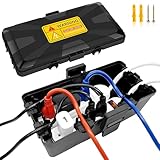 Außenbereich Elektrobox, IP54 Wasserdicht, Wetterfeste Steckdosenbox für Verlängerungskabel, Zeitschaltuhr und Stecker, Outdoor Steckdosen Abdeckung für Garten, Terrasse, Weihnachtsbeleuchtung