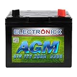 Rasentraktor Batterie AGM Batterie 12V 30Ah AGM Akku für Rasenmäher Batterie 30 Ah Aufsitzmäher Rasenmähertraktor Plus Rechts U1R 330A Starterbatterie