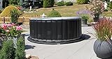PREMIUM PRØ DES!GN Energiesparende Whirlpool Unterlage Thermoisolierung Bodenschutzmatte für aufblasbare Whirlpools 184cm -230cm (Ø 204cm, Carbon Black)
