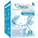 Retainer Reinigungstabletten – 36 Tabletten Retainer frisch, halten Sie Ihre Retainer und fleckenfrei – Retainer Reiniger Tablette, Mundschutz, gebissreiniger tabs, zahnschiene