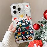 UEEBAI Weihnacht Hülle für iPhone 17 Pro Max, Niedliche Transparent Weihnachten Handyhülle Dünne Silikon Christmas Schutzhülle mit Schneemann Motiv Weiche Stoßfeste Bumper Cover Case, Weihnachtsbaum