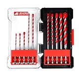 48-20-9058 Schlagzähigkeit Hartmetall Hammerbohrer Betonbohrer Set Kompatibel mit Milwaukee Werkzeug Steinbohrer Set für Beton, Stein, Ziegel mit Aufbewahrungskoffer