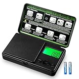 Zeawavsl Taschenwaage, 1000g/0,01g Digitale Taschenwaage, Digitale Waage Goldwaage Münzwaage Feinwaage für Küche, Schmuck, Digitalwaage Schwarz