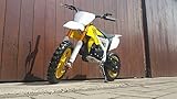 Pocketbike Crossbike Dirtbike 49cc 2 Takt RV-Racing Kinder Motorrad Gelb