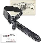 Walker & Williams gb-111 schwarz-Edge Gepolsterter Gurt mit Schnalle Anpassung