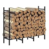 Brennholzständer, Brennholzregal Innen/Außen, Modularer Kaminholzständer - Wetterfestes Holzlager für Camping und Garten, Einfach Auf- und Abbau,82×30×82cm