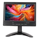 Tragbarer Moni Tor, 7 Zoll FHD Gaming Moni Tor, Desktop Moni Tor mit HDMI VGA AV Anschluss, Integrierte Lautsprecher, Externer Moni Tor für PC, OS X Mi NI, TV, RPi, Spiele