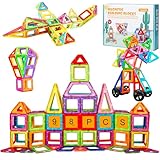 Assark Magnetische Bausteine, 98PCS Magnetspielzeug, Magnetspiel für Kinder, Montessori-Spielzeug für 3 4 5 6 7 8+ Jahre, Jungen und Mädchen, Konstruktionsspielzeug-Baustein-Set