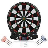 Estink Dartscheibe Elektronisch mit weicher Spitze und 38,1 cm Zielscheibe, Ziel-LCD-Display-Gesicht und 6 weiche Dartpfeile in einem ganzen Set für Zuhause und Büro Freizeit