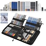 SHYOSUCCE 84 Stück Buntstifte und Skizzenstifte Set mit Organisierten Federmäppchen, Skizzenbuch, Aquarell Bleistifte für Anfänger und Pro Künstler, Skizzieren, Schattieren und Färben