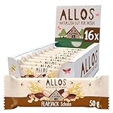 Allos Hafer Flapjack Schoko, Bio Riegel, Energieriegel, Sportriegel, Vegan, 16 x 50g