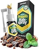 VIPIS Bio Propolis Spray mit Menthol - Doppelte konzentrierte Propolis Tinktur als Mundspray - Propolis Halsschmerzen Spray bei Entzündung - Propolis Halsspray mit Alkohol - Hals und RachenSpray